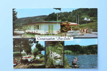 Ansichtskarte AK Ludwigshafen 1970-1990 Campingplatz See-Ende Kiosk Boot Schwan Architektur Ortsansicht Rheinland Pfalz